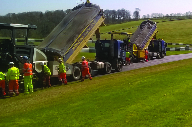 Breedon Track teaser image showing construction vehicles laying track for a future race-course